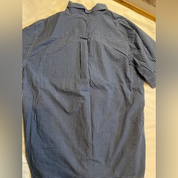 Men’s Chaps size XL blue plaid shirt sleeve button up shirt - Picture 4 of 6